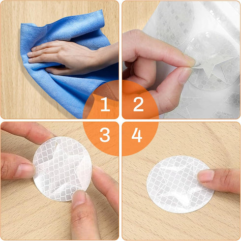 HOXITRADE 104 2 PCS Reflective Stickers, High Visibility Safety Tape for Bike Helmet, Bicycle, Motorcycle, Stroller