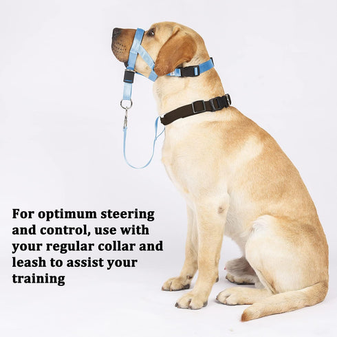 BARKLESS Soft No-Pull Head Collar for Dogs, Adjustable Halter Harness for Easy Training & Walking
