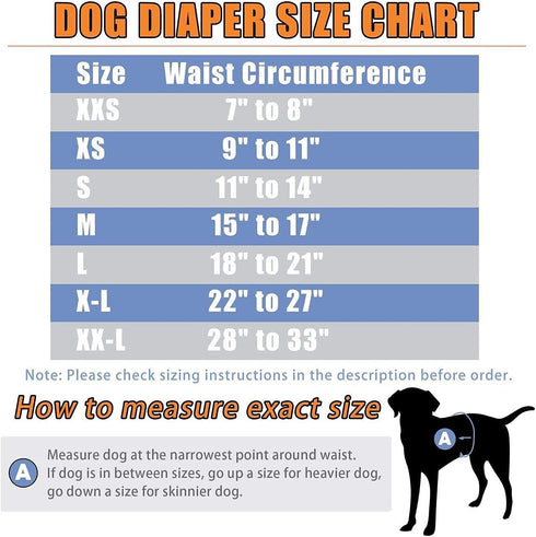 Leekalos Male Dog Diapers (3 Pack) - High Absorbing Belly Bands for Male Dogs, Washable Reusable Wraps (Black, Blue,