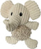 Petlou Durable Natural Nubby Plush Dog Toys with Squeaker and Crinkle Paper in Multi-Size (Natural Elephant - M, 10 Inch)