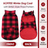 AOFITEE Reversible Dog Coat, Warm Winter Jacket, Thick Padded Vest with Leash Hole, Cotton Material, Small (23'' Chest)