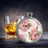 LMHLDSC Stainless Steel Wine Bottle Liquor Container Rose Floral Print Leak Proof Hip Flask Durable for Camping Hiking