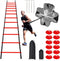 Pro Speed & Agility Training Set with 12 Rung 20ft Adjustable Agility Ladder, 12 Disc Cones, and Resistance Parachute