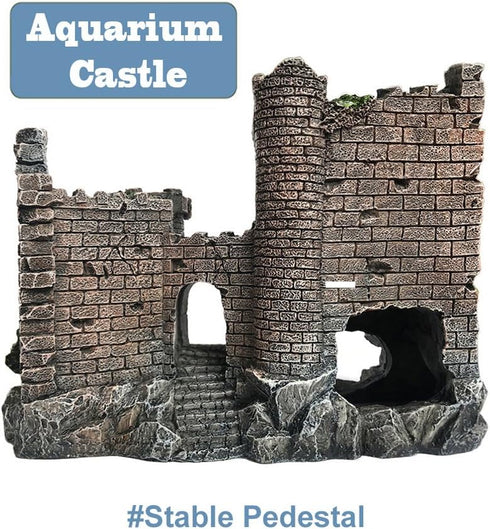 Aquarium Ornaments Resin Castle Decorations - Eco-Friendly Fish Tank Supplies