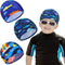 Geyoga Kids Swim Caps - 3 Pieces Bathing Hats for Boys and Girls, Polyester Pool Cap for Long Short Hair