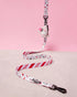 Ruffhaus NYC Peppermint Bark Christmas Print Dog Leash 1 Inch by 59 Inches, Durable Polyester Webbing, Comfortable
