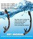Snorkeling Set for Adults and Youth, Snorkel Mask and Full Dry Swim Goggles for Diving and Swimming