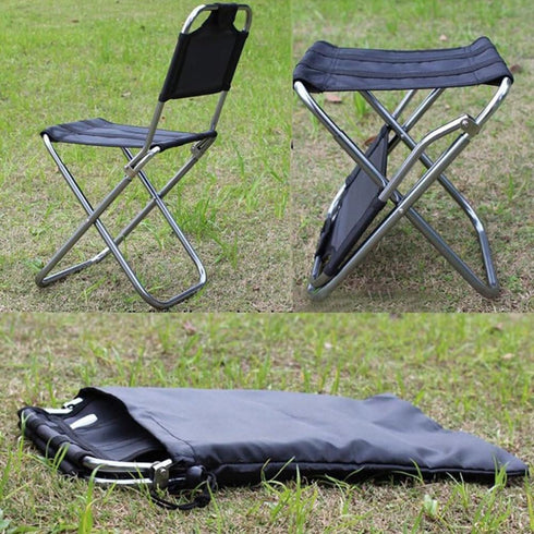Lightweight Foldable Fishing Chair - Portable Aluminum Stool