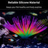 Uniclife Imitative Rainbow Sea Urchin Ball, Artificial Silicone Ornament with Glowing Effect for Fish Tanks.