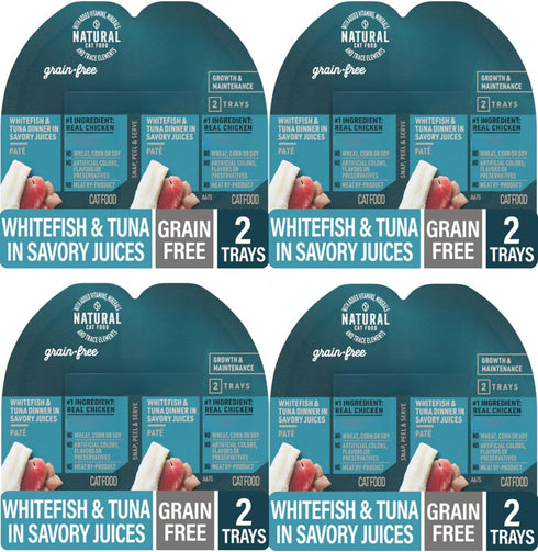 Generic Grain Free Whitefish & Tuna Pate Wet Cat Food 8 Individually Sealed