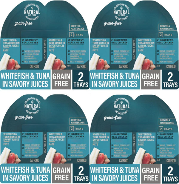 Generic Grain Free Whitefish & Tuna Pate Wet Cat Food 8 Individually Sealed