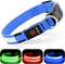 BSEEN Royal Blue Light Up Dog Collar - Reflective LED, Waterproof Glow in The Dark, Rechargeable for Night Walking