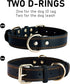 Genuine Leather Dog Collar, Heavy Duty Wide Collar for Small Medium Large Extra Large Dogs, S: 0.8" Wide for