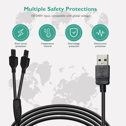 for Petsafe Collar Charger Replacement, Power Cable Compatible with PetSafe Remote Trainer and Lite Remote Trainer 100/300/600 and 900 Yard Models USB Adaptor Cord