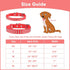BINGPET Adjustable Leather Dog Collar, Real Split PU Leather Studded Pet Collar for Small Medium Large Dogs - RED L
