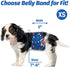 Pet Soft Dog Belly Band, 3 Packs Reusable Male Dog Diapers Wraps, Washable Belly Bands for Male Dogs (Space, XS)