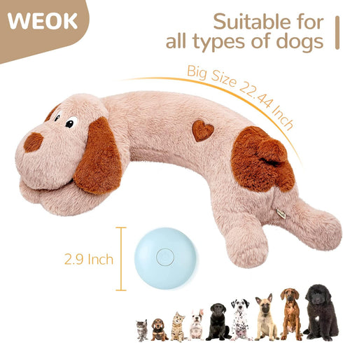 WEOK Puppy Heartbeat Toy, Dog Heartbeat Toy for Separation Anxiety Relief, Puppy Toy with Heartbeat Stuffed Animal