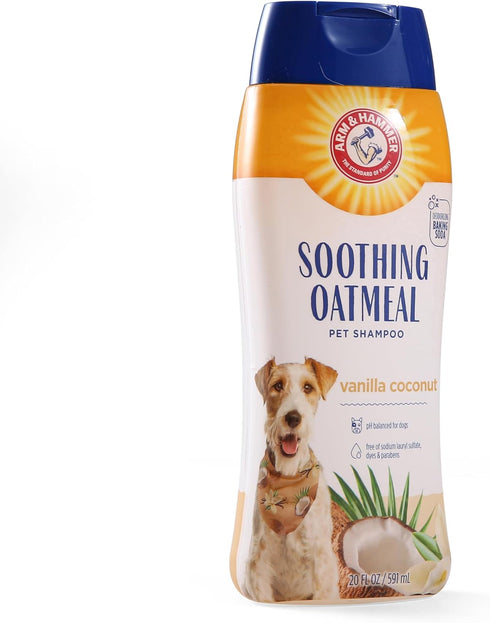 Arm & Hammer for Pets Soothing Oatmeal Pet Shampoo - 20 Ounces Moisturizing Dog Shampoo, Pack of 2