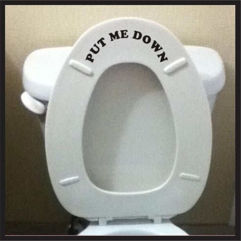 Sticker Connection | Put Me Down Toilet Sticker Vinyl Decal | Funny