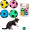 SPOT Sponge Soccer Ball Cat Toys - Interactive Plush Toy, Fun for Cats & Kittens to Bat & Chase, 1.5" Assorted 4-Pack