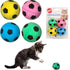 SPOT Sponge Soccer Ball Cat Toys - Interactive Plush Toy, Fun for Cats & Kittens to Bat & Chase, 1.5" Assorted 4-Pack