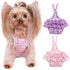 2 Pieces Washable Female Diapers with Suspender Comfort Reusable Doggy Diapers Reusable Puppy Sanitary Panties Dog