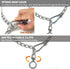 Dog Chain Collars 304 Stainless Steel, Anti Winding Chew Proof Necklace for Small to Large Dogs Training