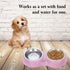 Soleebee Bling Crystal Rhinestones Pet Feeder/Bowls for Small Cats and Dogs (Pink)