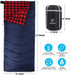 REDCAMP Cotton Flannel Sleeping Bag for Camping, Adults Cold Weather Envelope Sleeping Bags