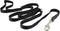Adjustable Dog Leash 1/2" Wide Nylon 3ft-5ft Length with Leather Enforced Snap, Small Black