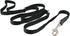 Adjustable Dog Leash 1/2" Wide Nylon 3ft-5ft Length with Leather Enforced Snap, Small Black