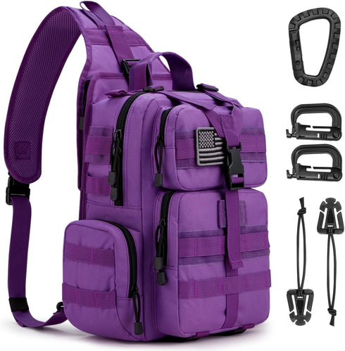 G4Free Tactical EDC Sling Bag Backpack - Military Shoulder Backpack with Pistol Holster for Concealed Carry