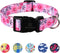 Maca Bates Designer Flower Pink Dog Collar, Cute Spring Collars for Small Medium Large Female Dogs