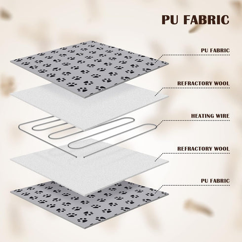 110v 20w Heating Pad for Chicken Coop Rabbit Heater Power Electric Heated Mat Heated Bed Adjustable Pad Outdoor