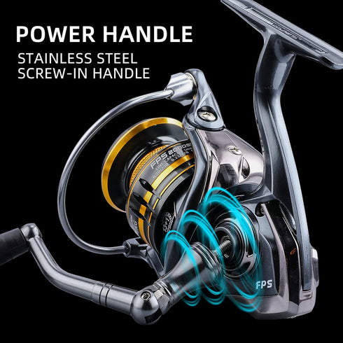 Spinning Fishing Reel, 13+1BB Saltwater Reel, Waterproof Large db Fishing Reels, 5.2:1/4.7:1 Gear Ratio