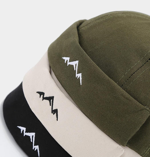 Quanhaigou Brimless Sailor Cap - Adjustable Rolled Cuff Skull Beanie Hats for Men and Women