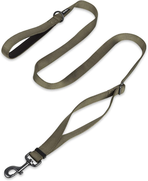 Hyhug Pets Adjustable 6 Feet Leash with Super Soft Neoprene Padded Handle for Medium Large Dogs (Military Green)