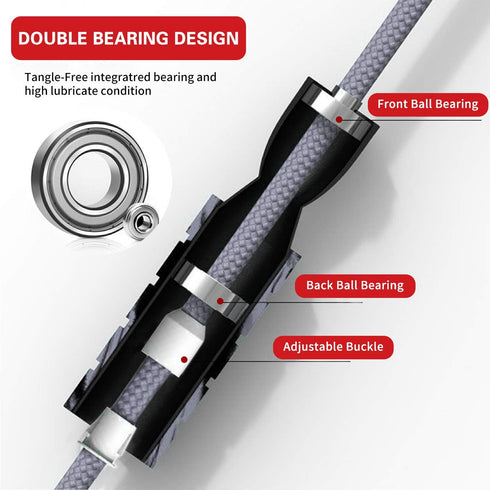 Professional Weighted Jump Rope, Adjustable Tangle-Free with Ball Bearings for Cardio, Endurance Training, Fitness