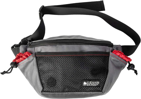 Leash Boss Dog Treat Pouch for Training, Portable Kibble Snack Container for Pets, Fanny Pack Waist Belt for Dog