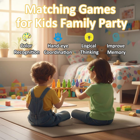 Trozihn 8-12, 2-4 Counters, Bottle Color Match Game, Fun Family Board Game for Kids Bottle Collision Game for Players
