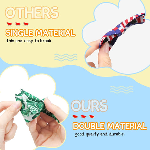 16 Pcs Dog Bow Ties Collar Attachment Slides, Cute Detachable Bowties for Dogs and Cats with Elastic Bands