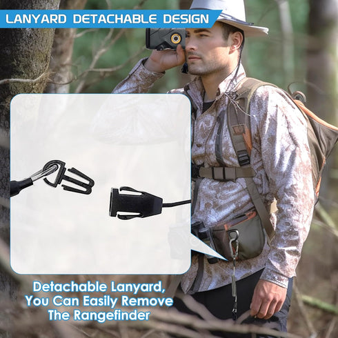 Rangefinder Tether for Hunting, Retractable Lanyard Cord for Laser Rangefinder