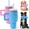 Mity Rain Funny Tumbler Handle Cup Dog Toys - Cute Squeaky Interactive Fluff and Tuff Toys for Small Medium Large Dogs