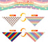 Agroon 2PCS, 4 Pride Dog Bandanas Small Pattern Colorful Scarf for Boy and Girl, Triangle Reversible Bibs Breed