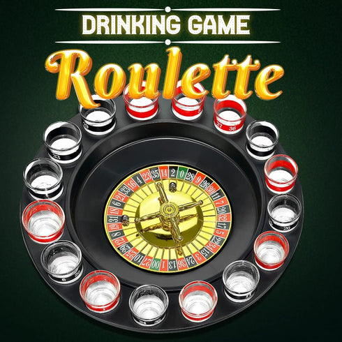 Bo-Toys Set (2 16 Drinking Game Glass Roulette - Drinking Game Balls and Glasses) Casino Style Drinking Game
