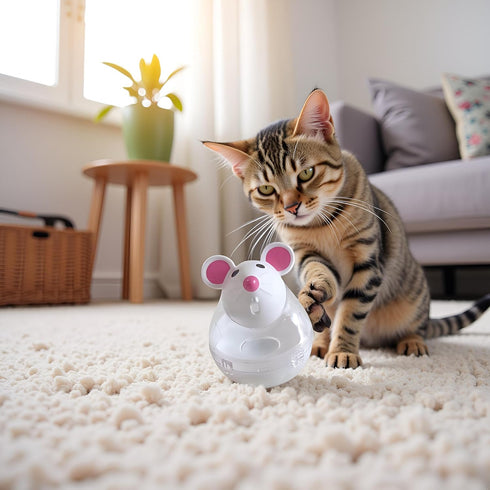 SquarezhenBo Mouse Shape Interactive Toys for Cats Toy,Play Cat Toy Pet Cat,Kitte Treat Holder Food Storage Dispenser