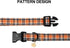 Lionet Paws Halloween Dog Collar- Cute Blank Orange Grid Fall Dog Collars with Plastic Buckle and Leaf Pendant, Light