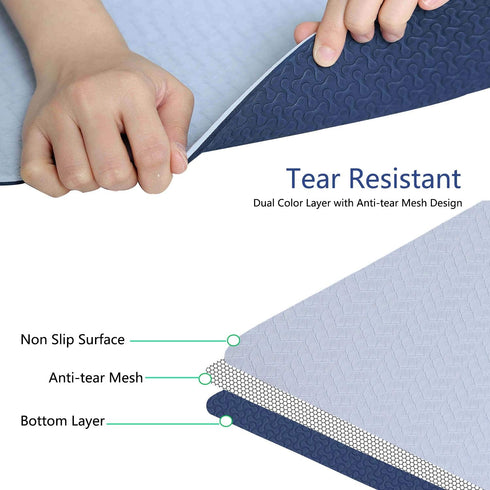 IUGA Non-Slip Yoga Mat, Eco-Friendly Thick Workout & Exercise Mat for Yoga, Pilates, and Fitness (72"x 24"x 6mm)