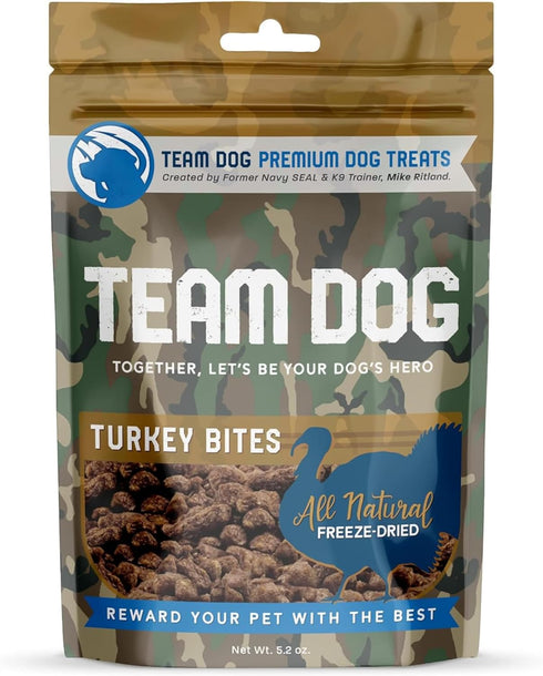 Freeze Dried Turkey Dog Treats for Training | Healthy Gluten Free, Grain Free | No Fillers or By-Products | 5.2 Oz