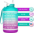 NatureWorks HydroMATE Half Gallon Water Bottle with Time Markers, BPA Free, Reusable Leak Proof Jug